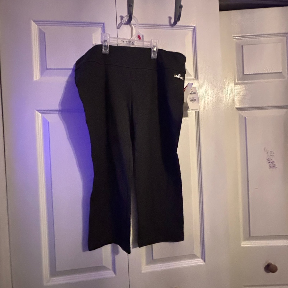 Spalding Black Yoga Pants